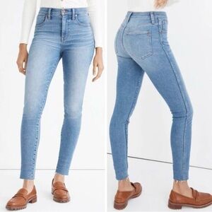 NWT Madewell 10" High-Rise Skinny Jeans Ainsworth Wash Raw Hem Size 27, NC315